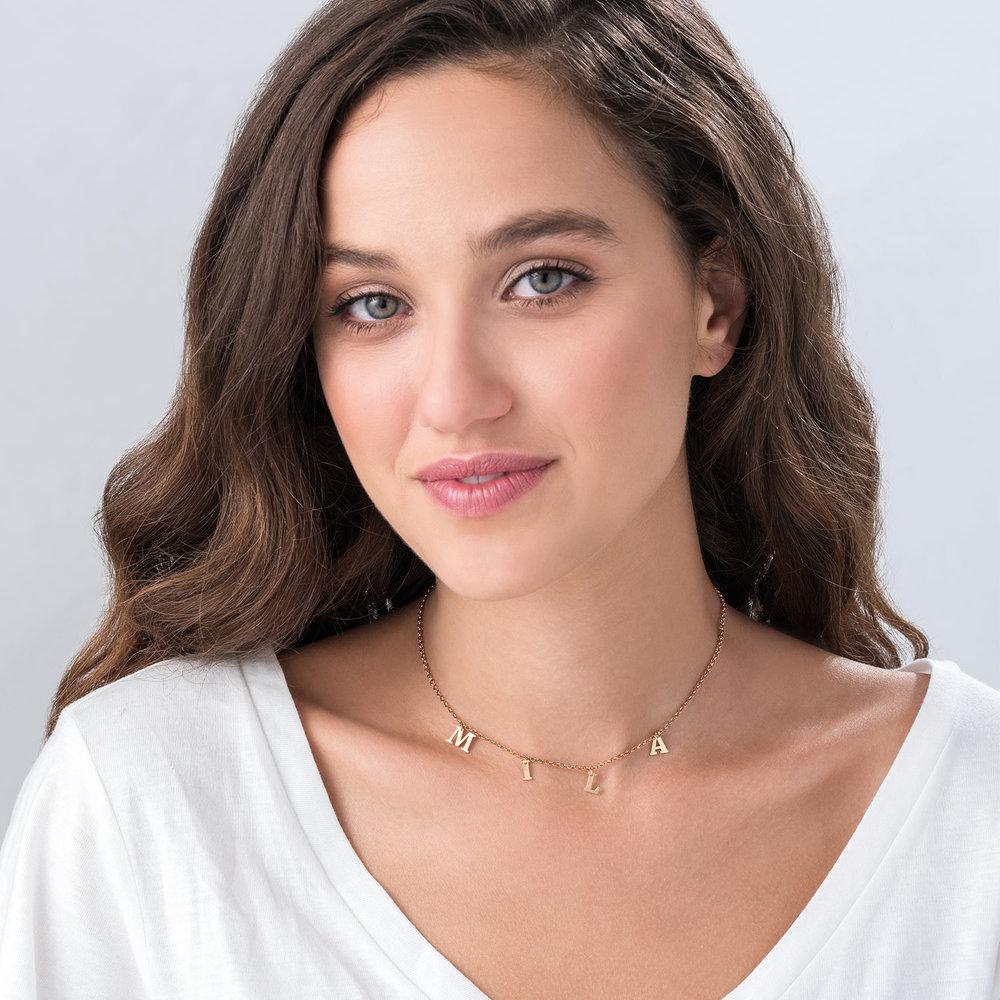 Sexy name choker in 18K Rose Gold Plating
