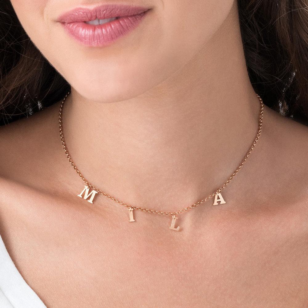 Sexy name choker in 18K Rose Gold Plating