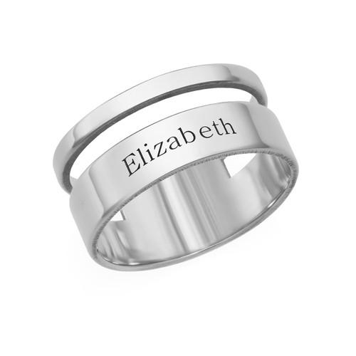 STYLISH SILVER RING WITH YOUR NAME