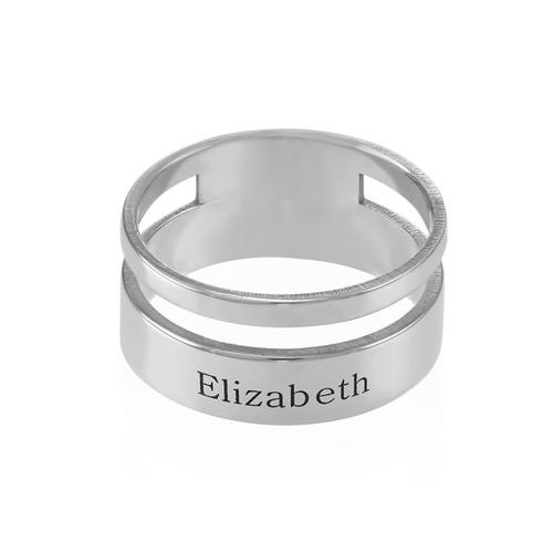 STYLISH SILVER RING WITH YOUR NAME