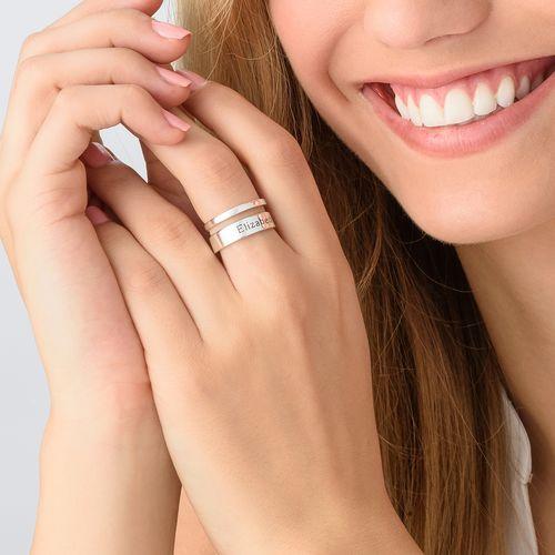 STYLISH SILVER RING WITH YOUR NAME