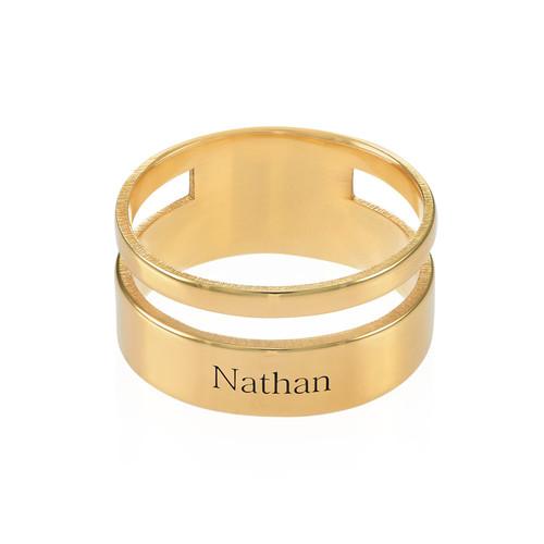 Stylish Gold Plated Ring with your name