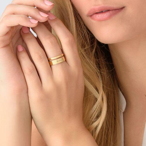 Stylish Gold Plated Ring with your name
