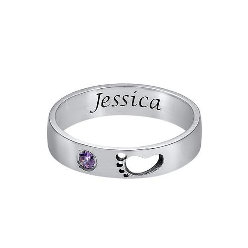 My Little Feet Ring in Silver