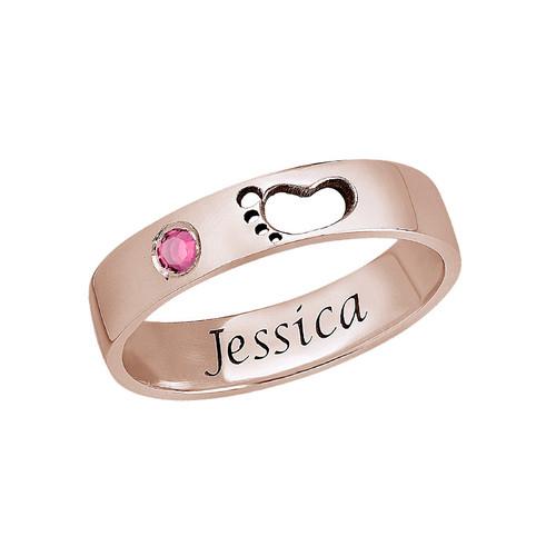My Little Feet Ring with 18k Rose Gold Plating
