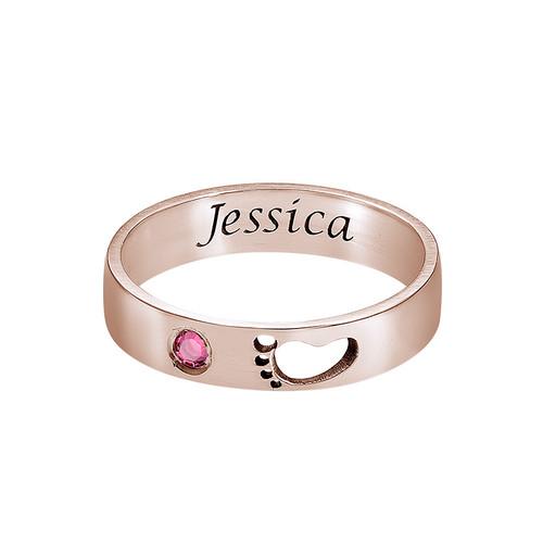 My Little Feet Ring with 18k Rose Gold Plating