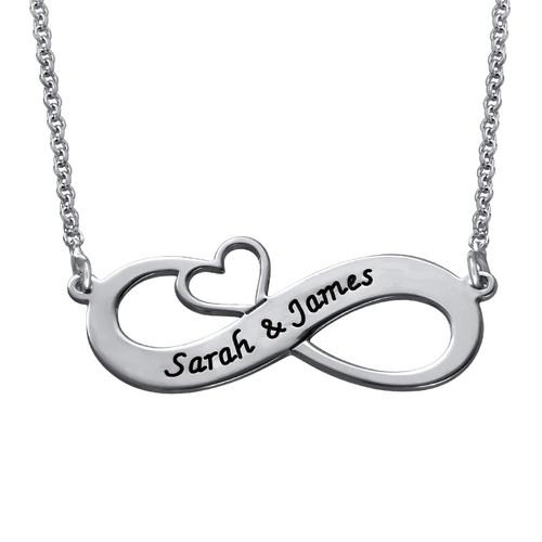 Forever Love Necklace with Heart in Silver