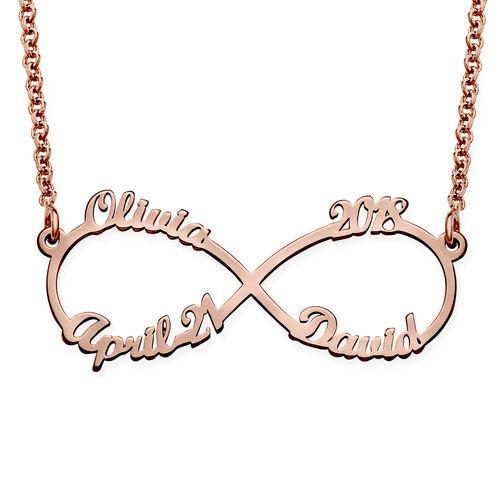 Forever Love Necklace Rose Gold Plating 3-4 names