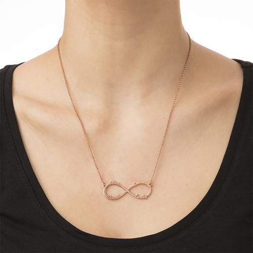 Forever Love Necklace Rose Gold Plating 3-4 names