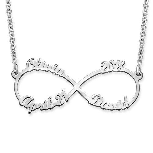 Forever Love Necklace Sterling Silver 3-4 names