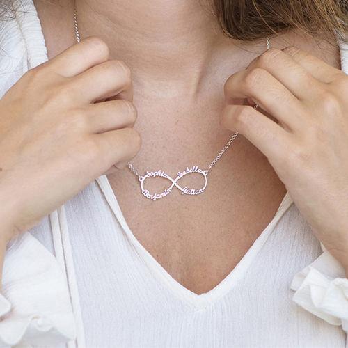 Forever Love Necklace Sterling Silver 3-4 names
