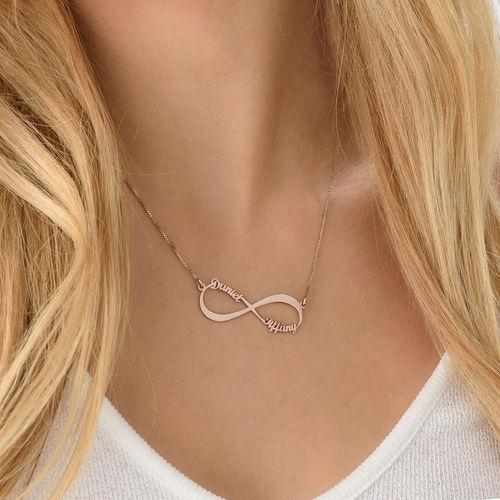 Forever Love Necklace Rose Gold Plating 1-2 names