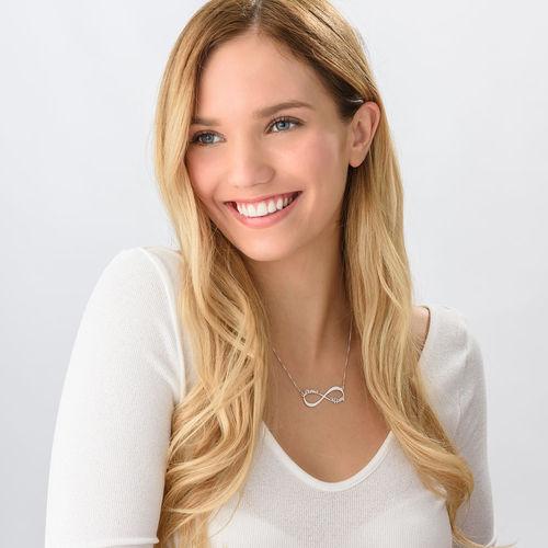 Forever Love Necklace Sterling Silver 1-2 names