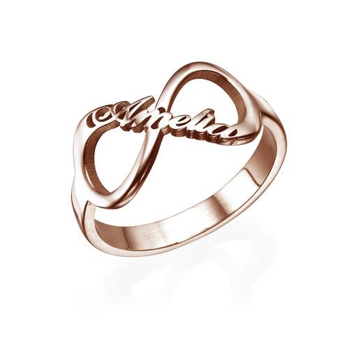 Personalized Forever Love Ring Rose Gold Plated