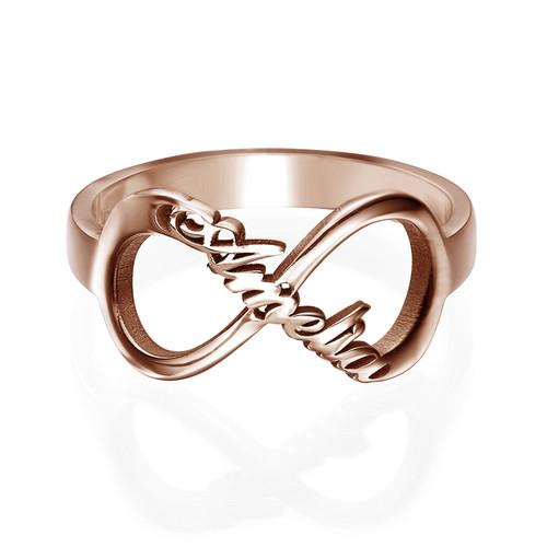 Personalized Forever Love Ring Rose Gold Plated