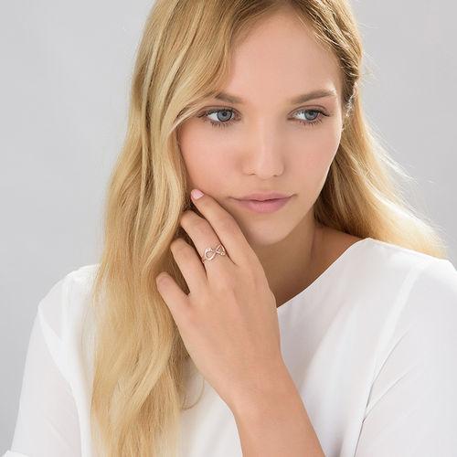 Personalized Forever Love Ring Rose Gold Plated