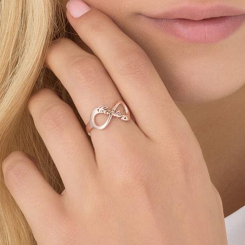 Personalized Forever Love Ring Rose Gold Plated