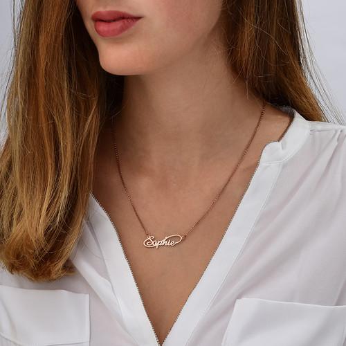 Forever Love Angel Necklace Rose Gold Plated