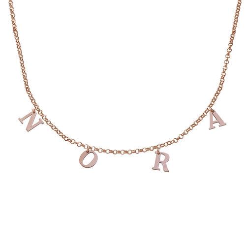 Sexy name choker in 18K Rose Gold Plating