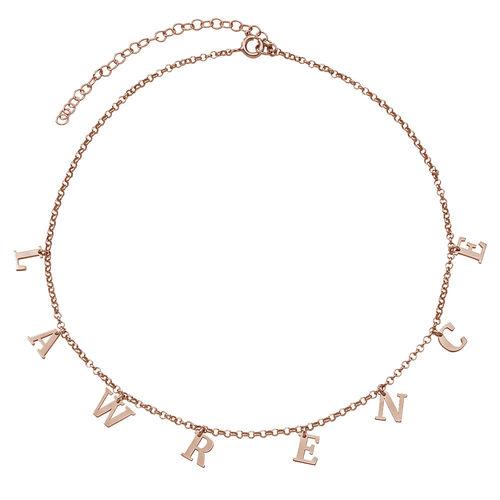 Sexy name choker in 18K Rose Gold Plating