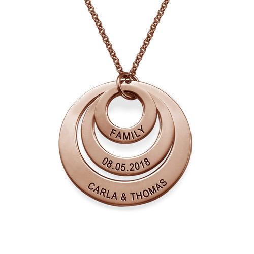 In My Circle 3 Discs Necklace Rose Gold Plated