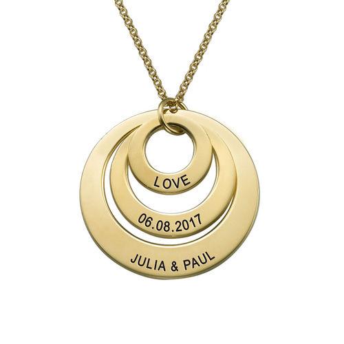 In My Circle 3 Discs Necklace Gold Plated