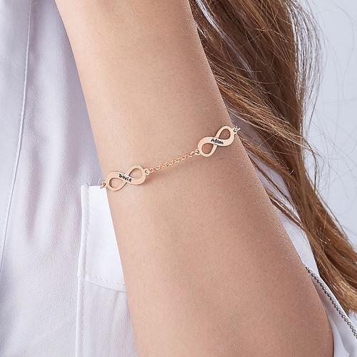 Forever Love Multiple Infinity Bracelet with Rose Gold Plating