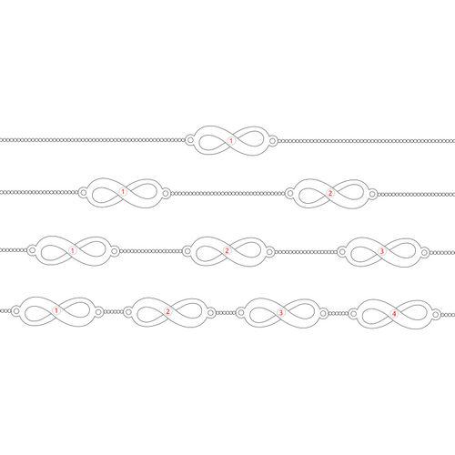 Forever Love Multiple Infinity Bracelet with Rose Gold Plating