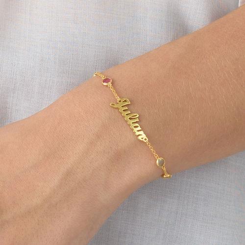 Rainbow Name Bracelet in Gold Plating