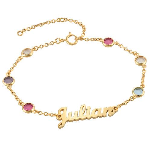 Rainbow Name Bracelet in Gold Plating