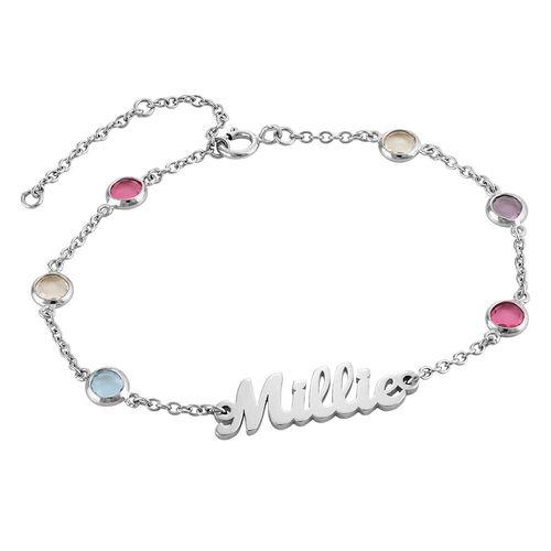 Rainbow Name Bracelet in Silver