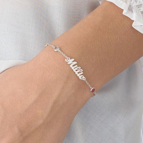 Rainbow Name Bracelet in Silver