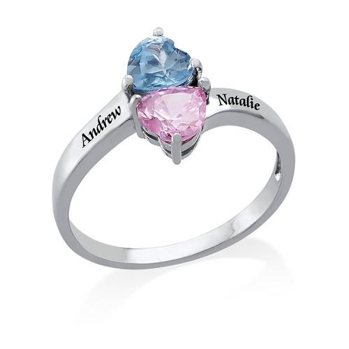Our Hearts Name Ring in Silver