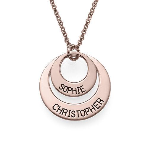 In My Circle 2 Discs Necklace Rose Gold Plated