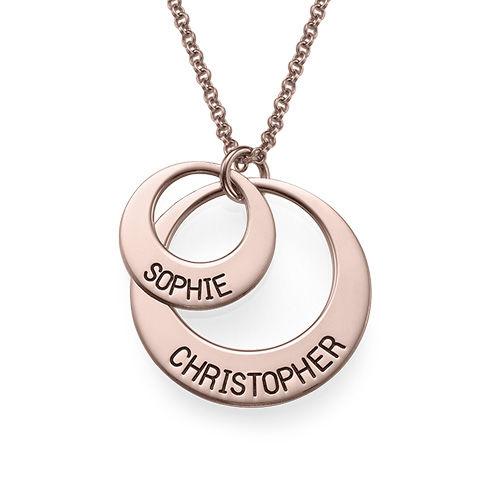 In My Circle 2 Discs Necklace Rose Gold Plated