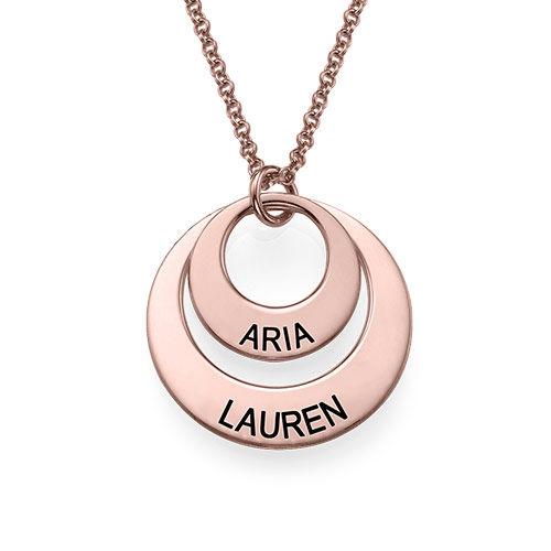 In My Circle 2 Discs Necklace Rose Gold Plated