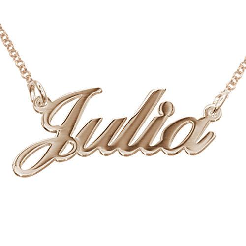Classic Name Necklace in 18k Rose Gold Plating