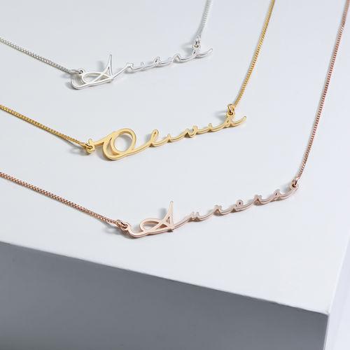 Feminine Name Necklace Gold Plated