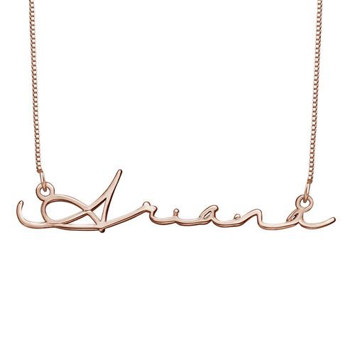 Feminine Name Necklace Rose Gold Plated