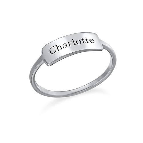 Classic Nameplate Ring in Silver