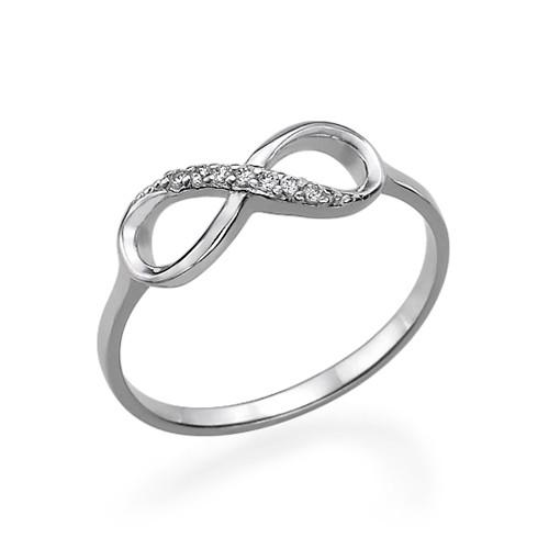 Forever Love Silver Ring with Cubic Zirconia