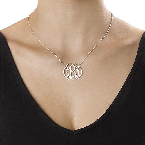Monogram Necklace in Sterling Silver