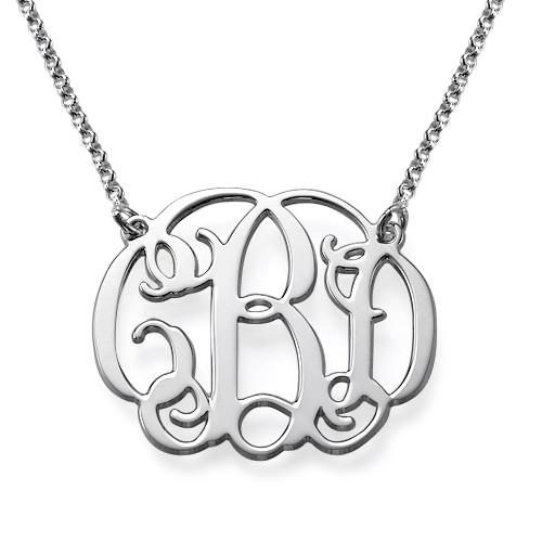 Monogram Necklace in Sterling Silver