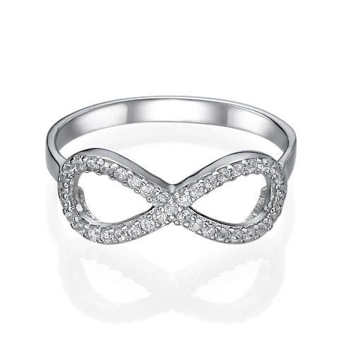 Forever Love Sterling Silver Ring with Cubic Zirconia