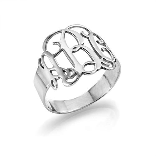 Monogram Ring in Silver