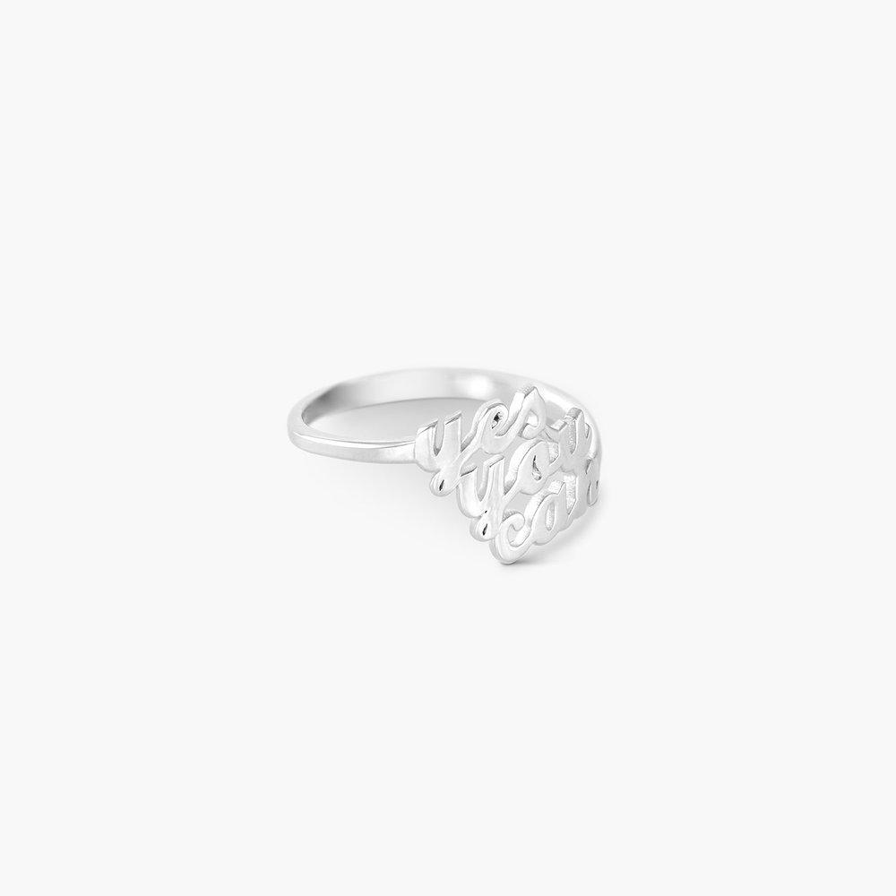 My Crush Ring Three Names Silver