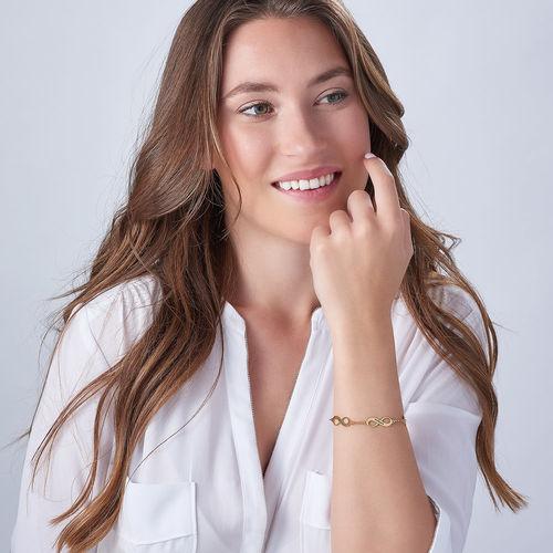 Forever Love Multiple Infinity Bracelet with Gold Plating