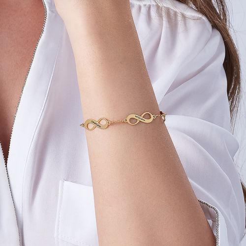 Forever Love Multiple Infinity Bracelet with Gold Plating