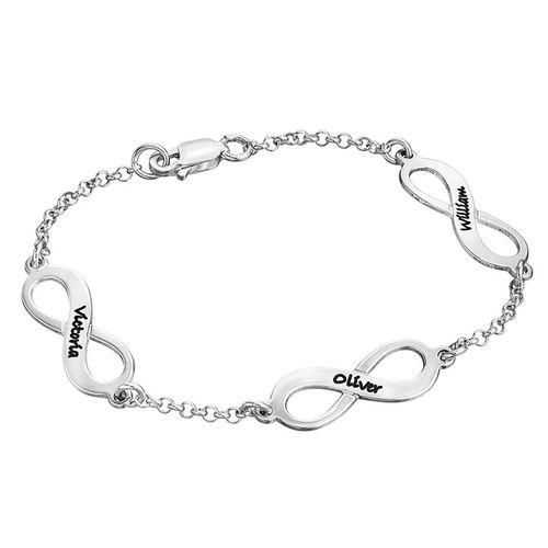 Forever Love Multiple Infinity Silver Bracelet