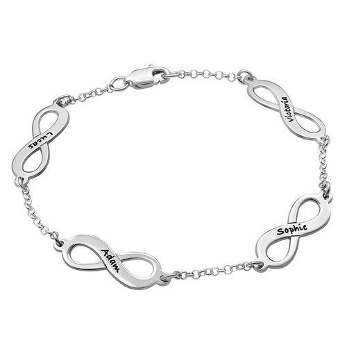 Forever Love Multiple Infinity Silver Bracelet